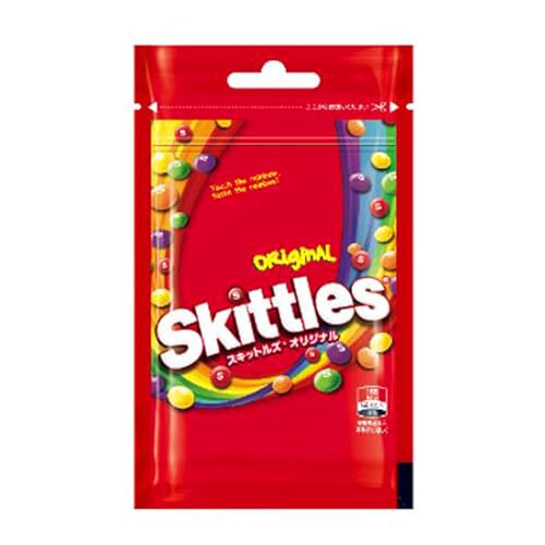 Skittles　お菓子　パッケージ　外国　カラフル　ビーズ　派手　バッグ Skittles Strawberry, orange, lemon, grape and green apple
